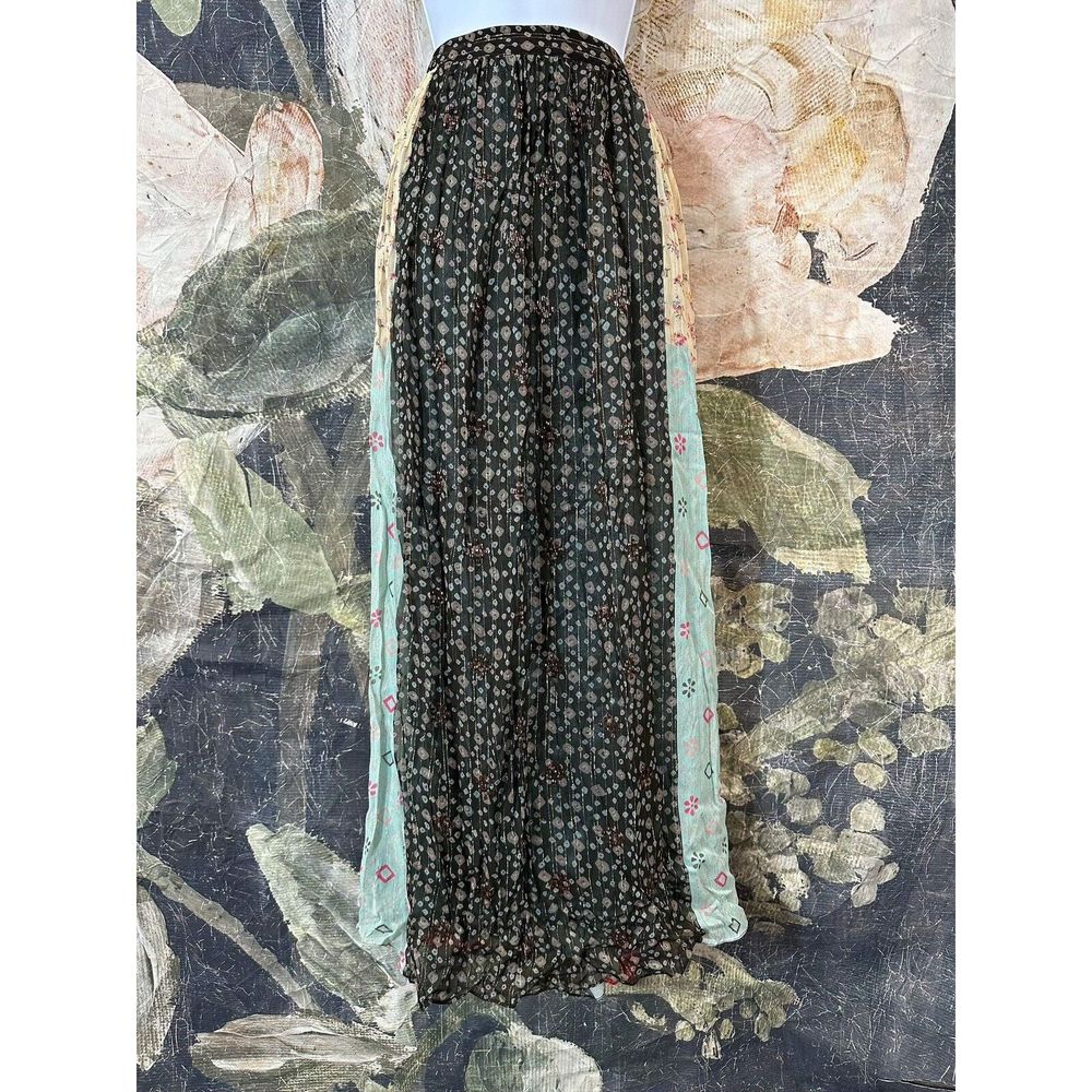 NWT Anthropologie Verb Pallavi Singhee Margot Pleated Floral Maxi Skirt Size 8 - Picture 7 of 11